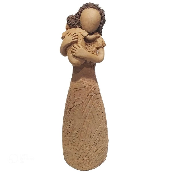Escultura Mãe com 1 Filho P - João Paulo Mota - MG