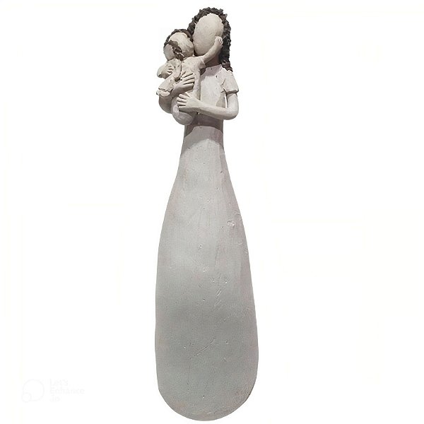 Escultura Mãe com 1 Filho M - João Paulo Mota - MG