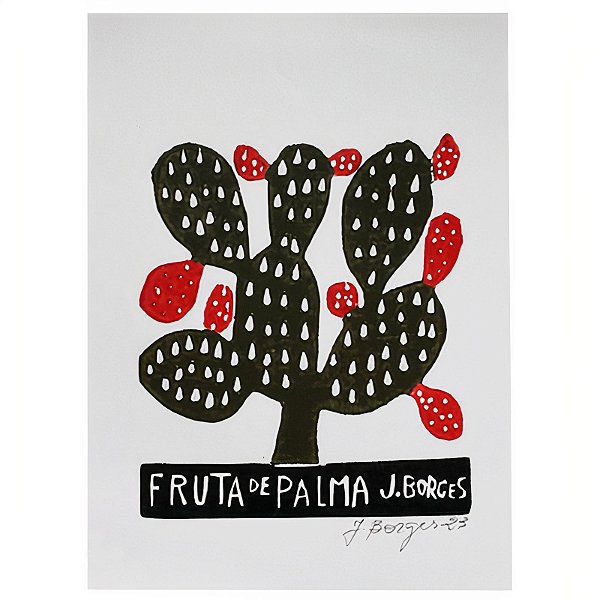 Xilogravura "Fruta de Palma" P - J. Borges - PE
