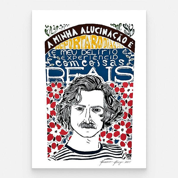 Xilogravura Homenagem a Belchior G - Bacaro Borges - PE