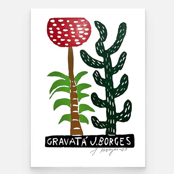Xilogravura Gravatá P - assinada por J. Borges - PE (Última peça)