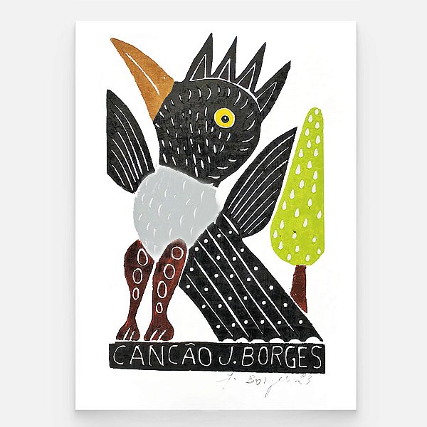 Xilogravura Cancão P - assinada por J. Borges - PE (Última Peça)