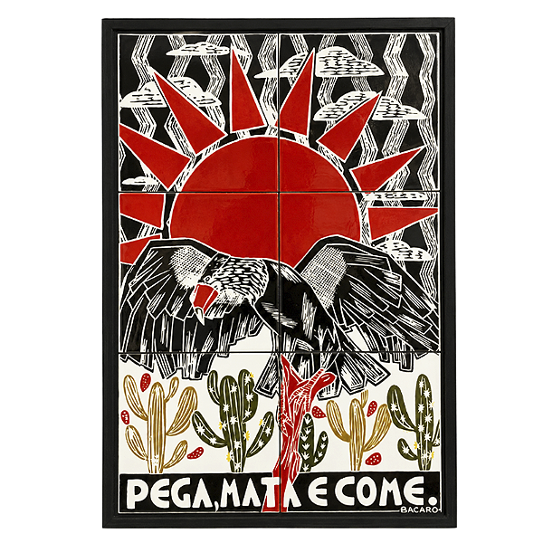 Quadro Mosaico Pega, Mata e Come - Bacaro Borges - PE