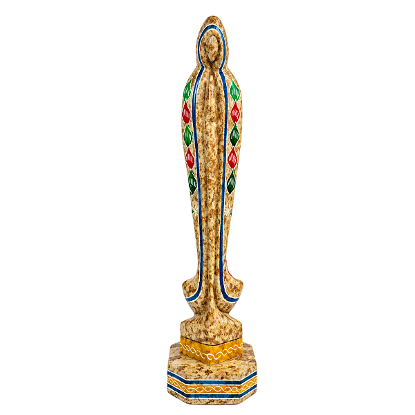 Santa do Silêncio Bordada G - Pedra Sabão - MG