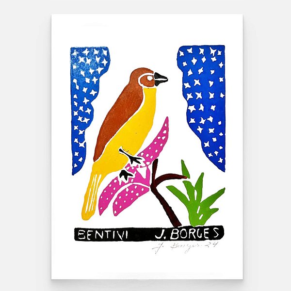 Xilogravura Bentivi P - assinada por J. Borges - PE (Última peça)