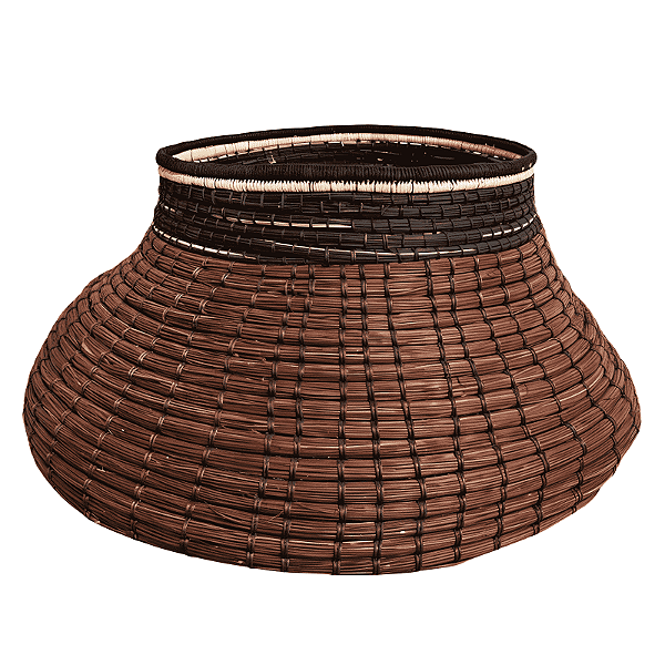 Cesto Baixo de Piaçava M - Joias do Quilombo - BA
