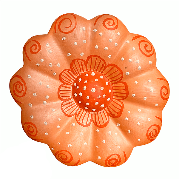 Flor de Parede 10Cm Bege - Junia - Vale do Jequitinhonha - MG