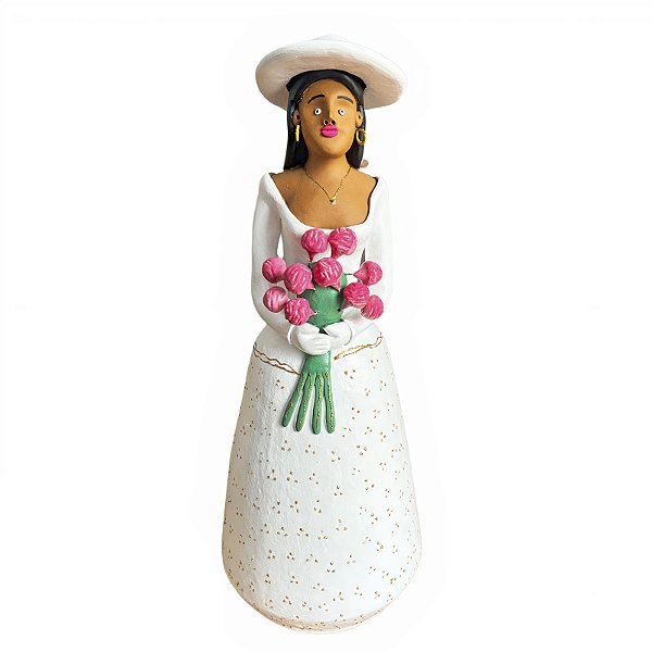 Boneca Noiva XG Vestido Branco - Ednaldo - PE