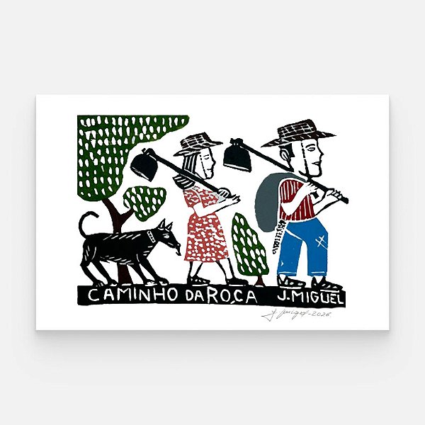 Xilogravura Caminho da Roça P - J. Miguel - PE