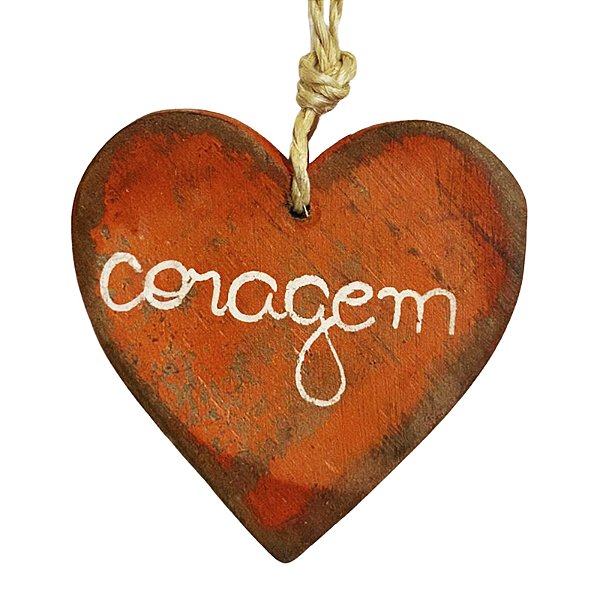 Coração com Dizeres "Coragem" - Beth - MG