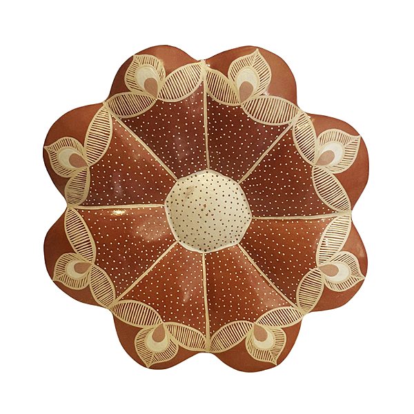 Flor de Parede 20Cm Vermelha - Josefina - Vale do Jequitinhonha - MG