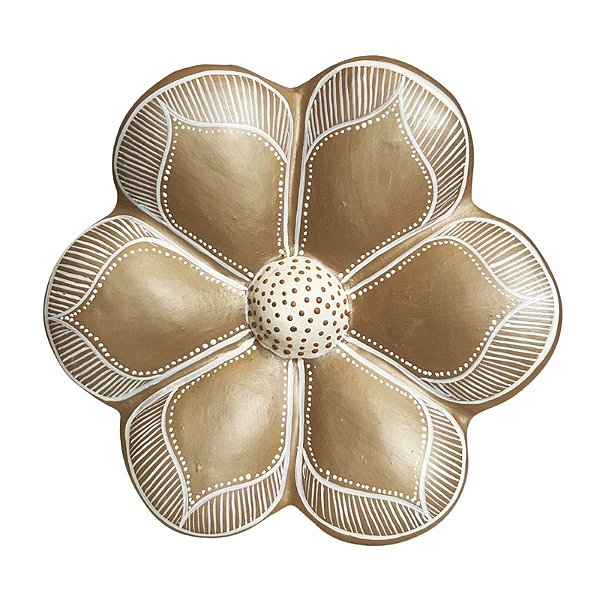 Flor de Parede 18Cm Marrom - Pedrelina - Vale do Jequitinhonha - MG