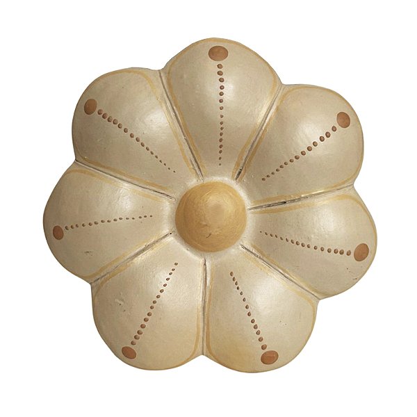 Flor de Parede 10Cm Bege Claro - Claudia - Vale do Jequitinhonha - MG