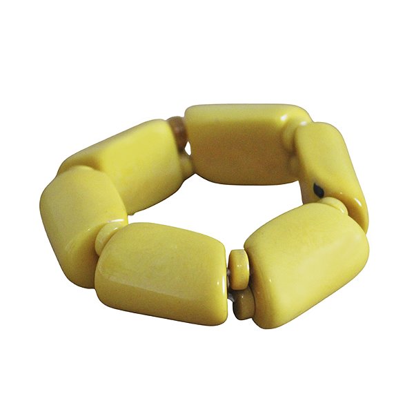 Pulseira Fatiada de Jarina Amarela - Carlos - AM
