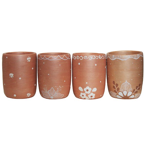 Conjunto com 4 Copos - Vale do Jequitinhonha - MG