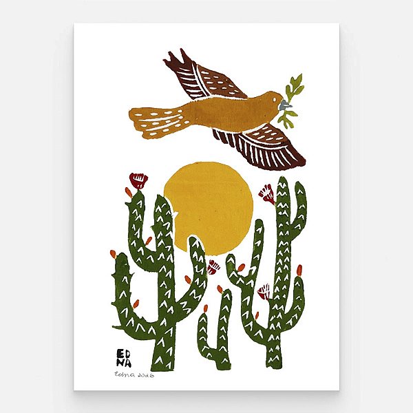 Xilogravura "Paisagem Nordestina" P 2026 - Edna - PE