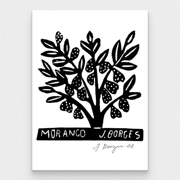 Xilogravura Morango P - assinada por J. Borges - PE (Última Peça)