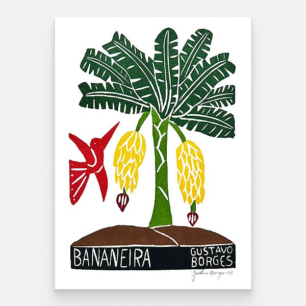Xilogravura Bananeira P - Gustavo Borges - PE
