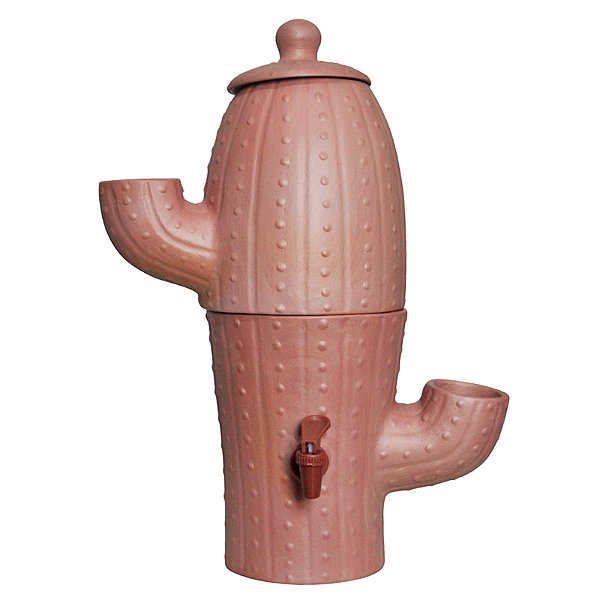 Filtro de Cacto de Barro Rosa 2,5L - Marcos Lopes - Vale do Jequitinhonha - MG
