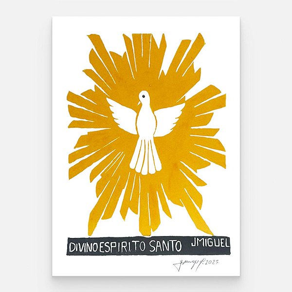 Xilogravura "Divino Espirito Santo" M - J. Miguel - PE