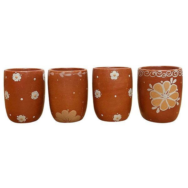Conjunto com 4 Copos - Vale do Jequitinhonha - MG