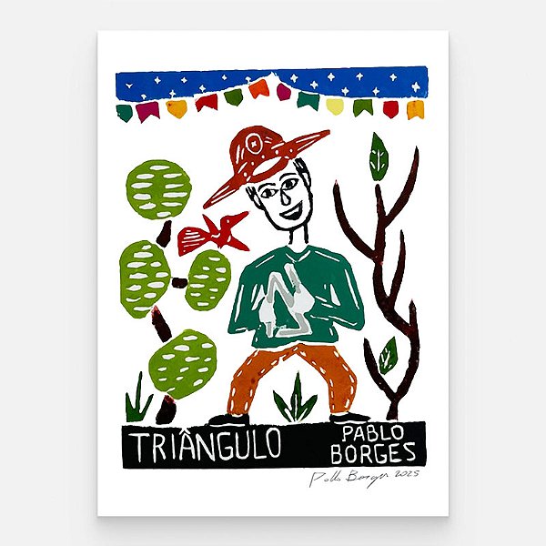 Xilogravura "Triângulo" P - Pablo Borges - PE