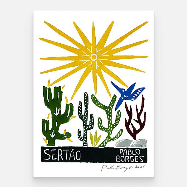 Xilogravura "Sertão" P - Pablo Borges - PE