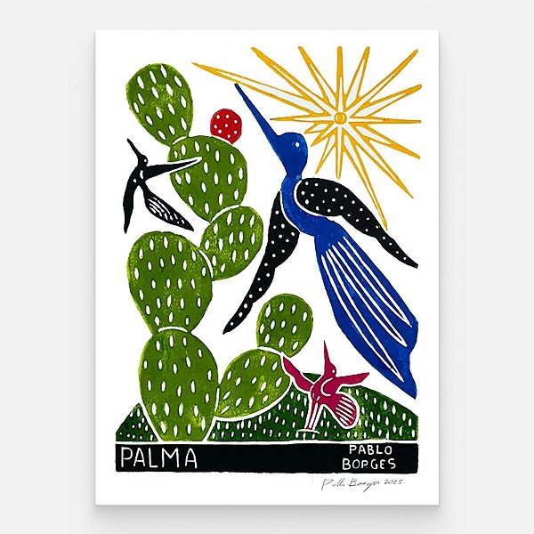 Xilogravura ''Palma" M - Pablo Borges - PE