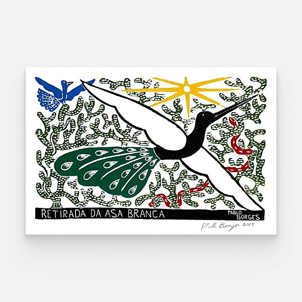 Xilogravura ''Retirada da Asa Branca" G - Pablo Borges - PE