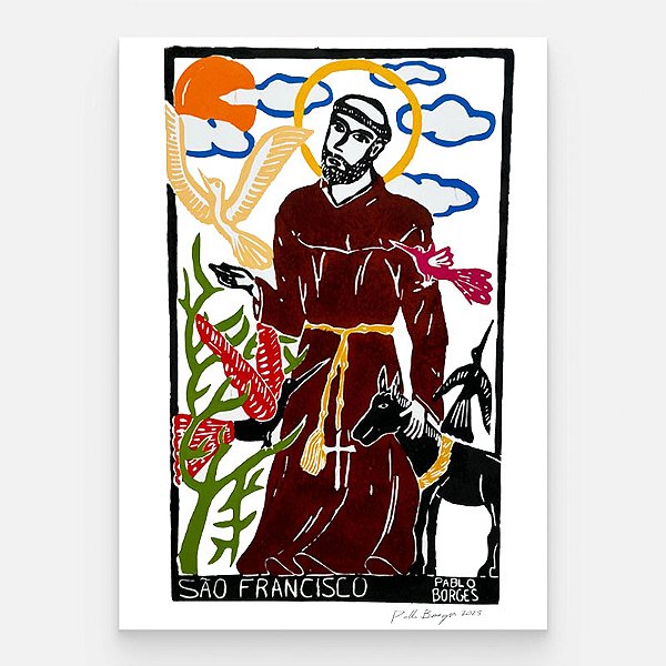 Xilogravura ''São Francisco" G - Pablo Borges - PE