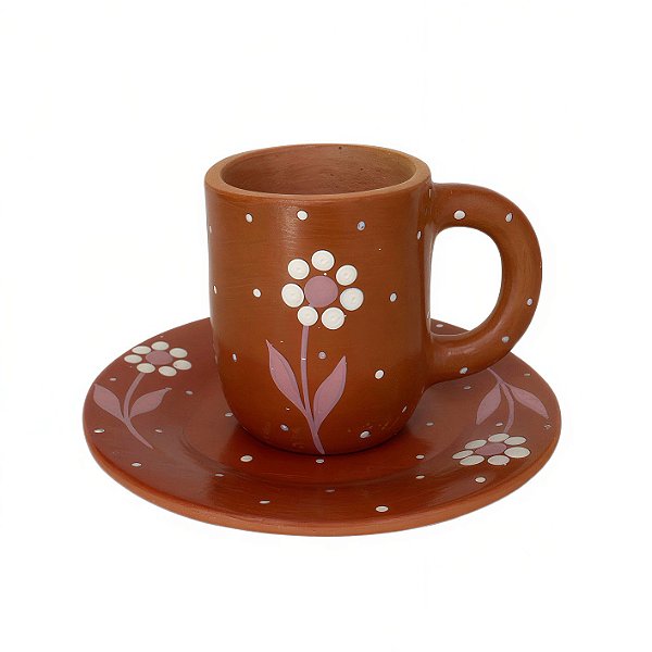 Caneca Vermelha com Pires P - Luiza - Vale do Jequitinhonha - MG