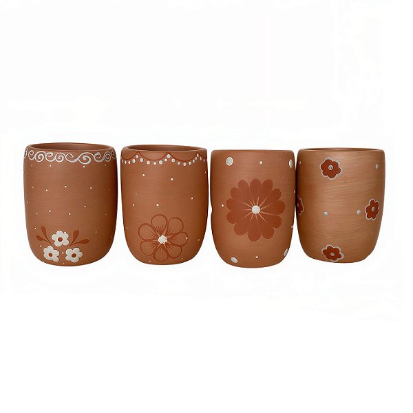 Conjunto com 4 Copos - Vale do Jequitinhonha - MG