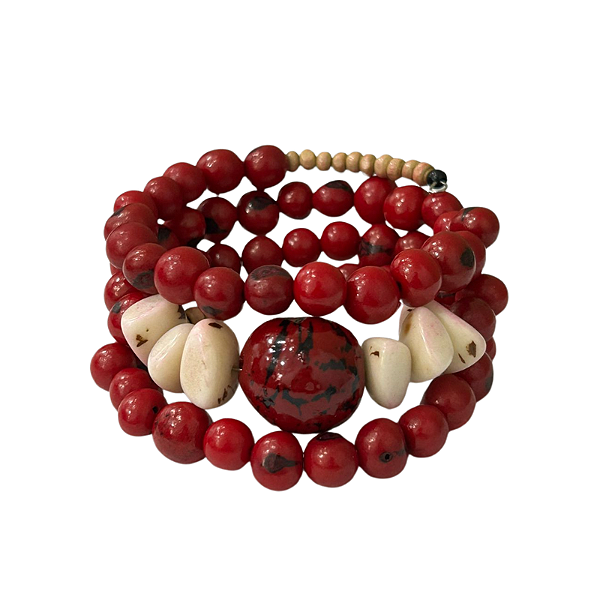 Pulseira Voltas Açaí Vermelho - Rosa - AL