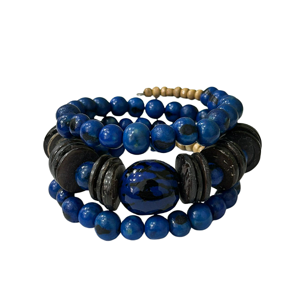 Pulseira Voltas Açaí Azul - Rosa - AL