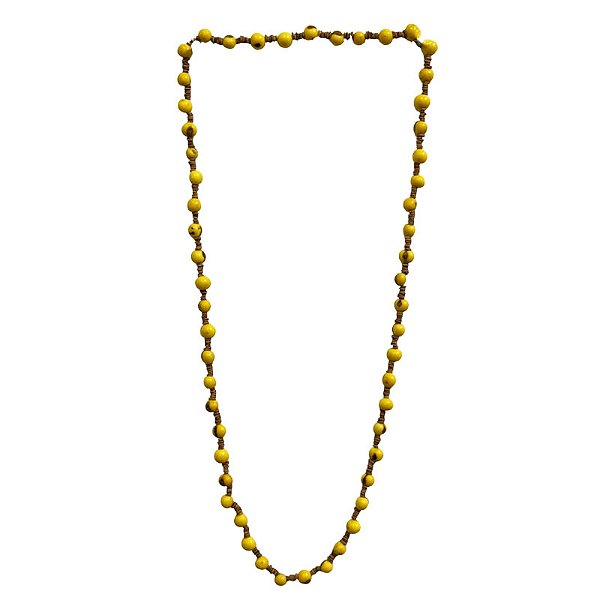 Colar de Açaí com Morototó Curto Amarelo - Rose - AM