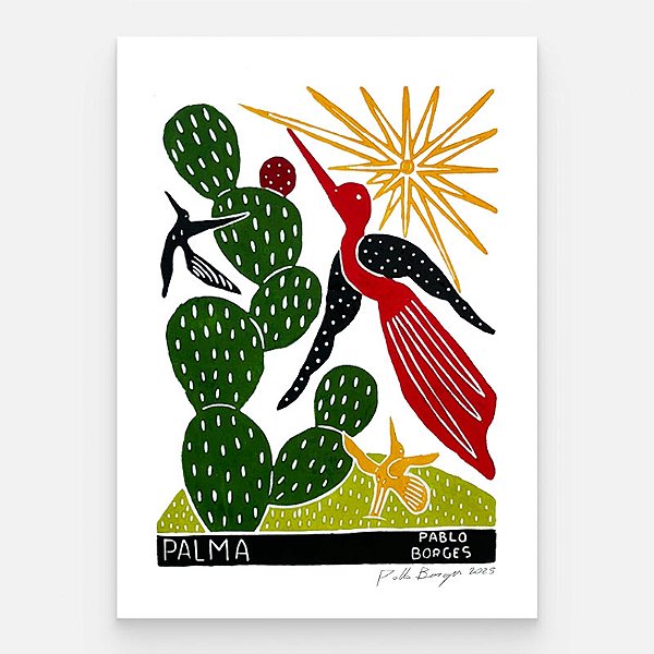 Xilogravura ''Palma" M - Pablo Borges - PE