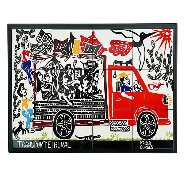 Quadro Mosaico Transporte Rural - Pablo Borges - PE