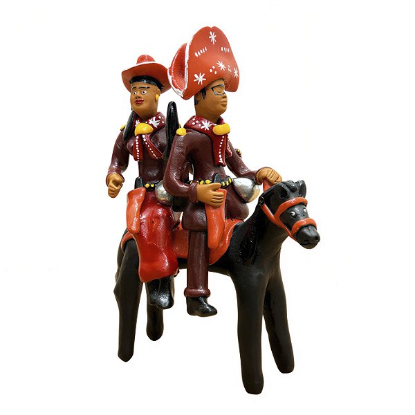 Lampião e Maria Bonita no Cavalo - Leonildo - PE