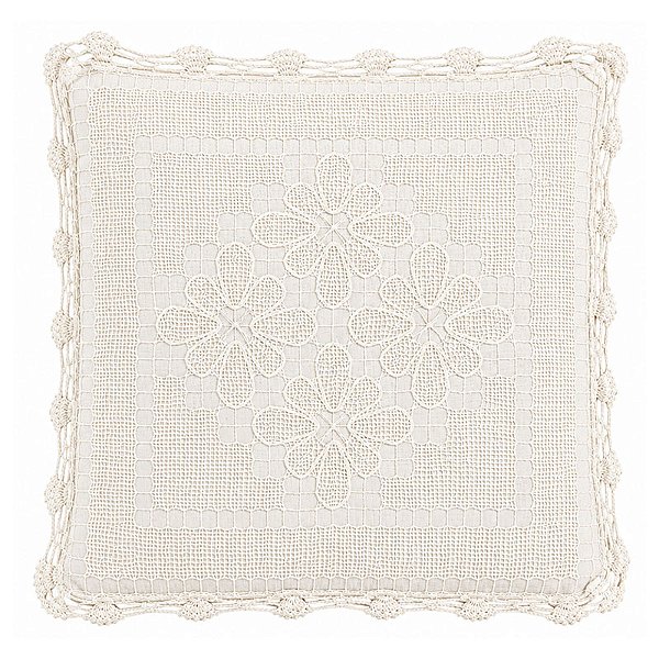Capa de Almofada de Renda de Filé - AL