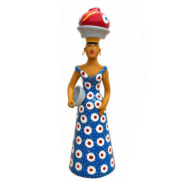 Boneca Lavandeira G Vestido Azul - Ednaldo - PE