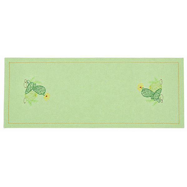 Caminho de Mesa de Linho Bordado Cacto 1.30M - Cooperart - BA