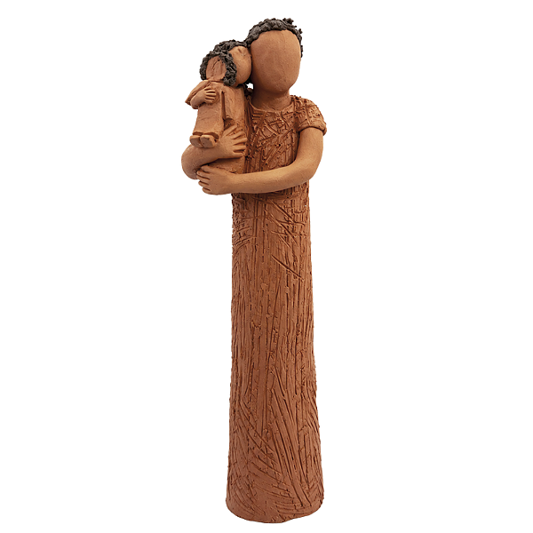 Escultura Pai com 1 Filho M - João Paulo Mota - MG