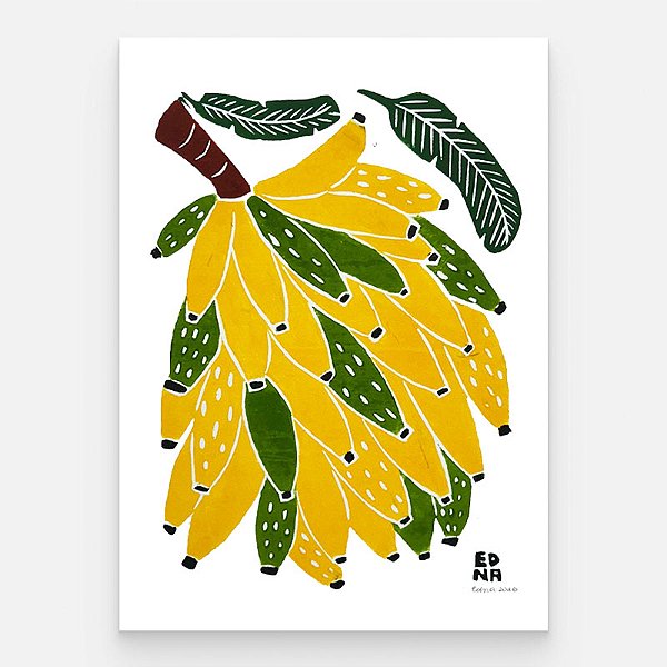 Xilogravura "Cacho de Banana" M 2026 - Edna - PE