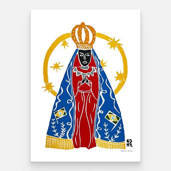Xilogravura "Nossa Senhora Aparecida" M 2026 - Edna - PE