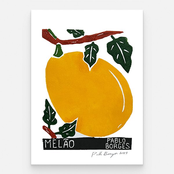 Xilogravura "Melão" P 2025 - Pablo Borges - PE