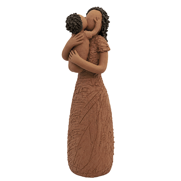 Escultura Mãe com 1 Filho P - João Paulo Mota - MG