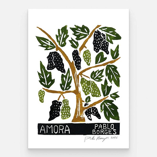 Xilogravura "Amora" P 2026 - Pablo Borges - PE