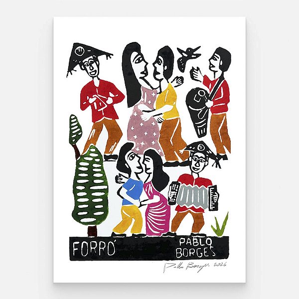 Xilogravura "Forró" P 2026 - Pablo Borges - PE
