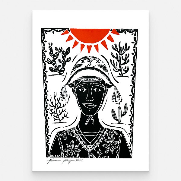 Xilogravura "Nordestino" M 2026 - Bacaro Borges - PE