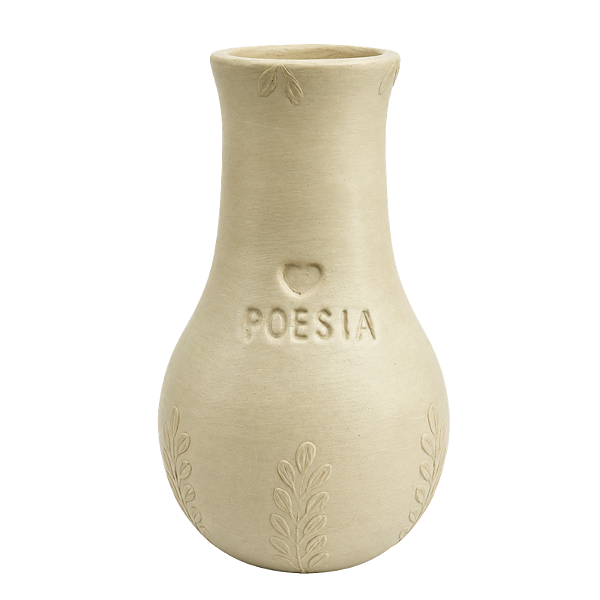 Vaso Poesia Branco - Natália - Vale do Jequitinhonha - MG